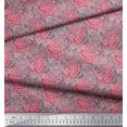 thumbnail image 2 of Soimoi Velvet Fabric Brush Stroke Abstract Print Fabric by Yard 58 Inch Wide, 2 of 3
