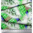 thumbnail image 3 of Soimoi Green polyester Crepe Fabric Geometric & Leopard Animal Skin Decor Fabric Printed Yard 42 Inch Wide, 3 of 3