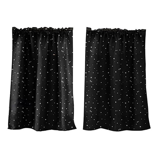 Binwennn Panneau de Rideau Doublure de Rideau de Douche Robuste Rideaux d'Intimité Rideaux Étoile Rideaux Courts Petits Rideaux Rideaux à Tringle Rideaux de Cuisine Rideaux Café Rideaux de Chambre Rideaux en Dentelle 29 X 36 Pouces 2