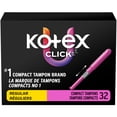 thumbnail image 1 of Tampons compacts U&nbsp;by&nbsp;Kotex Click, réguliers, non parfumés, 32&nbsp;tampons, 1 of 9