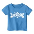thumbnail image 3 of PMVFHDE Hauts à Manches Courtes pour Fille T-Shirts Graphiques pour Fille T-Shirts Amples d'Été pour Fille T-Shirts Originaux Garçon et Fille Imprimé Col Rond Manches Courtes T-Shirt Bleu Ciel, 8-9 Ans, 3 of 3