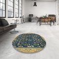 thumbnail image 3 of Ahgly Company Tapis d'Intérieur Ronds Abstraits Cuivre Vert Abstraits pour Aire, 4 Pieds Rond, 3 of 6