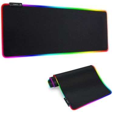 Tapis de Souris de Jeu RVB Tapis de Souris Doux à DEL avec 14 Modes d'Éclairage Tapis de Souris de Jeu RVB