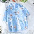 thumbnail image 3 of T-Shirts d'Été pour Hommes et Femmes Imprimé Style Hawaïen Manches Courtes, 3 of 4