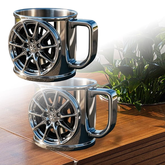 Hearth & Gear Racing Wheel Mug Unique Steering Wheel Coffee Cup for Women Coffee Mug Sacrament Cups Reusable Ceramic Mugs Set Valentines Day for Husband Washing Cup Acrylic Coffee Cup Set Acrylic