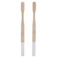 thumbnail image 1 of 6 Colors Soft Nylon Brush Bamboo Handle Toothbrush Delicate Design Small Brush Head Design 6 Colors to Choose, 1 of 7