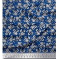 thumbnail image 1 of Soimoi Modal Satin Fabric Leaves & Floral Block Print Fabric by Yard 42 Inch Wide, 1 of 3