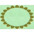 thumbnail image 1 of Ahgly Company Machine Washable Indoor Rectangle Transitional Mint Green Area Rugs, 2' x 5', 1 of 7