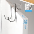 thumbnail image 1 of Stainless Steel S-Shaped Double Hook Hangers for Kitchen Utensils, Non-Perforated, Fits 2.5CM Thick Doors, Multi-Functional Cabinet and Wardrobe Organizer, 1 of 9