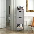 thumbnail image 3 of Costway Armoire de Salle de Bain en Bois pour Plancher, Rangement Multifonction, Support, Organisateur, Gris, 3 of 9