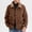 Coffee, variant on Men's Faux Suede Jacket Mens Lapel Button Down Blazer Athletic Stretch Long Sleeve Barn Jackets Comfort Casual Sweater Jacket Thermal Aviator Bomber Jacket with Pockets Trendy Coats