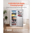 thumbnail image 2 of KFFKFF Convertible Freezer/Refrigerator, 11 Cu.Ft Frost Free Upright Freezer with Temp Control Panel, Reversible Door, 2 of 9