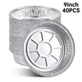 thumbnail image 2 of 9-inch Deep  Disposable Aluminum Foil Pans  for Baking  Cooking  Storage  Roasting, 2 of 10