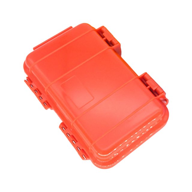 jinwen Shockproof Waterproof Box, Airtight Case Enclosure Airtight Portable Outdoor Dry Orange S