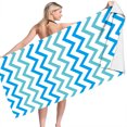 thumbnail image 4 of Lolmot Stripe Series Microfiber Towels Large Bath Towels Beach Towels, 4 of 8