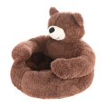 thumbnail image 1 of Décoration Respirante à Nettoyer Lit pour Chat Ours Adorable Brun Grand, 1 of 8