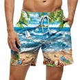 thumbnail image 2 of Kakii Men's Swim Trunks Hawaiian Bathing Mesh Lining Suit Swimsuits Beach Shorts with Pockets, 2 of 6