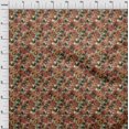 thumbnail image 4 of oneOone Cotton Poplin Red Fabric Abstract Floral Craft Projects Decor Fabric Printed By The Yard 42 Inch Wide-2rb, 4 of 5