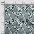thumbnail image 2 of oneOone Rayon Turquoise Blue Fabric Floral Retro Craft Projects Decor Fabric Printed By The Yard 56 Inch Wide, 2 of 5