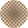 thumbnail image 1 of Ahgly Company Tapis d'Intérieur Lavables en Machine, Ronds, Transitionnels, Marron, 4' Ronds, 1 of 7
