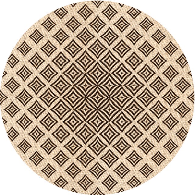 Ahgly Company Tapis d'Intérieur Lavables en Machine, Ronds, Transitionnels, Marron, 4' Ronds