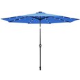 thumbnail image 3 of Gymax 10 ft Patio Table Market Umbrella Yard Outdoor w/ Solar LED Lights Blue, 3 of 8