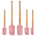 thumbnail image 2 of Silicone Spatula Set 5-Piece with Wooden Handles • Heat Resistant Non-Stick Scraper Set for Baking Cooking Mixing • DishwasherKitchen Utensils, 2 of 7