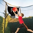 thumbnail image 1 of BotaniNest Trampoline Basketball Hoop Goal Kit Trampoline Basketball Attachment With Enclosure 1 Mini And 1 For Kids Adults Indoor Outdoor Play Game Easy To Install, 1 of 5