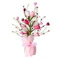 thumbnail image 2 of QTOCIO Artificial Tulips Romance Day Heart shaped Berry Branch Ornament, 2 of 4