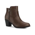 thumbnail image 1 of Unique Bargains Women's Round Toe Stacked Block Heel Zipper Ankle Boots, 1 of 7