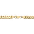 thumbnail image 4 of 14k Yellow Gold 20 Inch 7.25mm Curb Chain Necklace Pendant Charm Beveled, 4 of 9