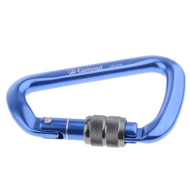 Mousqueton de Type D en Aluminium 28KN pour Escalade et Alpinisme Verrou Verrou