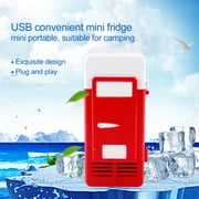 Beer Fridge, Usb Interface LED Mini USB Refrigerator Portable Fridge, Cooler & Warmer 7.64 X 3.54 X 3.54 Inch Coffee For Cans Beverage