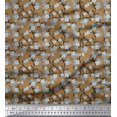 thumbnail image 1 of Soimoi Tissu Poly Georgette Imprimé Floral Fleur 1 Yard 42 Pouces de Large, 1 of 5