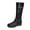 Black, variant on Women's Ankle Boots with High for Women Western for Women Fashion Heel Side Zipper Leopard for Women for Women Heel for Stylish High Color Womens Snow Wide Womens Fashion Statement Footwear