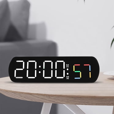 Yhmxh Home Accessories Apartment Essentials Multifunctional Clock Living Room Wall Clock Home Bedside Decoration Digital Electronic Clock Silent Clock Temperature And Humidity Color Screen Clock