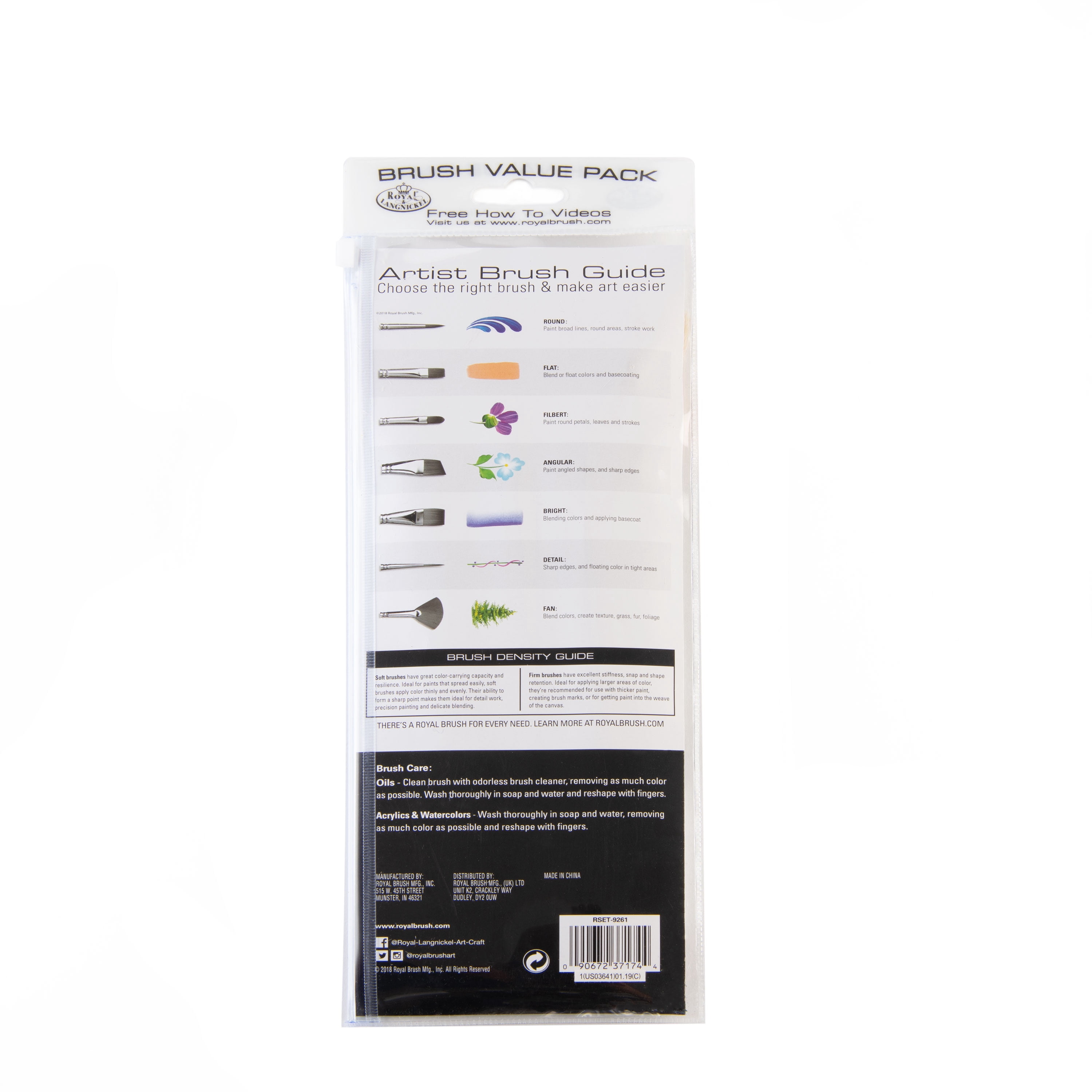 Royal & Langnickel - 10pc Long Handle, Acrylic and Oil Paint Brush Set | RSET-9261 |