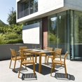 thumbnail image 1 of Compamia Artemis 7 Piece Patio Dining Set in Teak Brown, 1 of 4