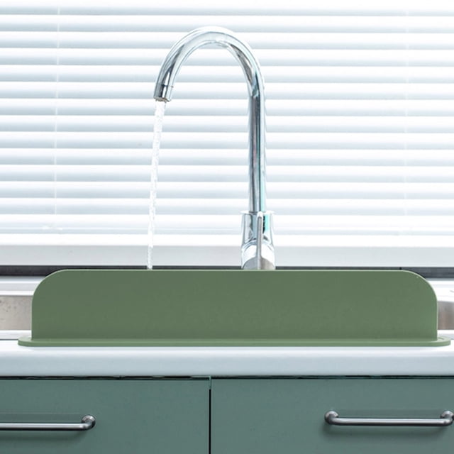 Silicone Kitchen Splash Guard 19.3X3.4X2In, Dishwasher-Safe Backsplash Baffle Prevents Water Spills, Reusable Sink Shield for Countertop