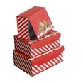 thumbnail image 1 of Rect. Nesting Flip Lid Boxes (Gingerbread) (Set Of 3), 1 of 3
