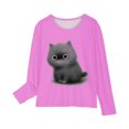 thumbnail image 4 of RXIRUCGD Chemises à Manches Longues pour Filles, Col Rond Mignon, Blouses Décontractées Élégantes (Rose, Taille : 4-5 Ans), 4 of 5