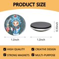 thumbnail image 2 of 12Pcs Glass Strong Magnetic Refrigerator Magnets Fridge Sticker, Cute Magnets Decoration for Crafts, Fun Fridge Magnets for Whiteboard Kitchen Office Cabinet Classroom, 2 of 7