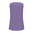 thumbnail image 4 of AherBiu Camisole pour Femmes Été Sans Manches Col Rond Décontractée Ample Couleur Unie Basique Camis T-Shirts, 4 of 7