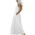 thumbnail image 4 of Kyusrd Robe Maxi pour Femmes Robe d'Été Débardeur Robe Sans Manches Robe Soleil Col en V Fluide Ligne A Longue avec Poche, 4 of 7