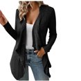 thumbnail image 1 of Yuyuzo Cardigan for Women Long Sleeve Open Front Ribbed Hem Solid Color Cardigan Casual Fall Coats, 1 of 6