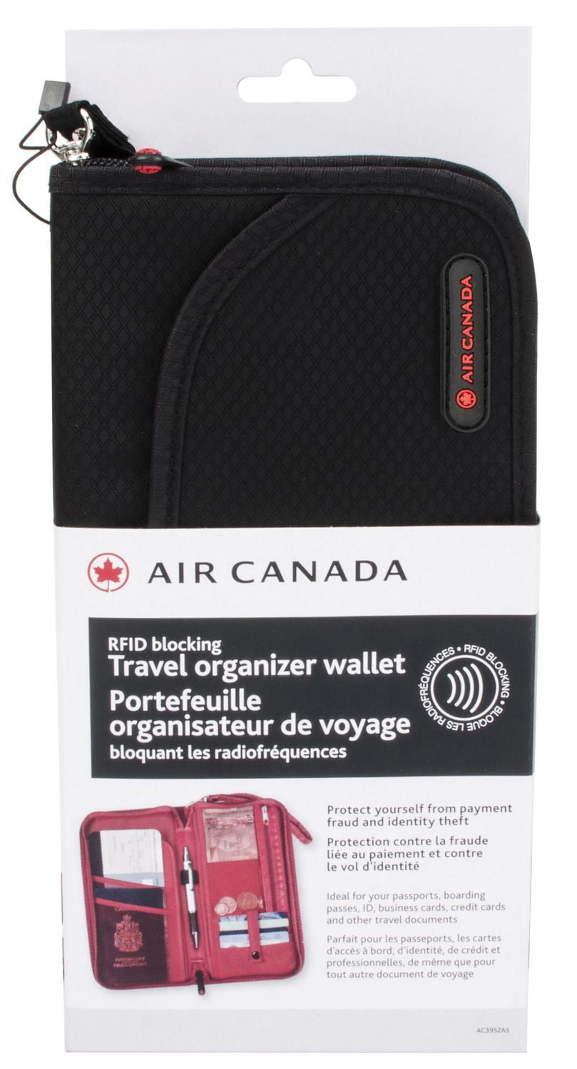 Air Canada Portefeuille organisateur de voyage bloquant les radiofréquences