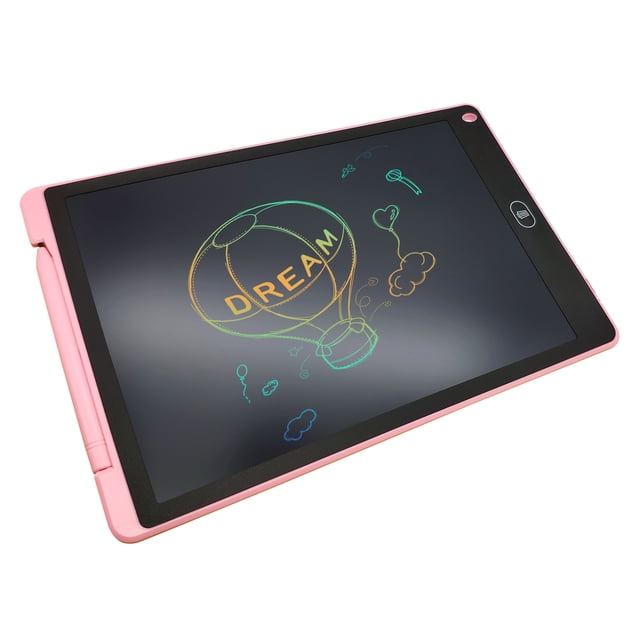 12 Inch LCD Writing Tablet Electronic Digital Drawing Board Erasable Writing Pad Color Screen One-Click Erase with Lock Button Gift for Children Adults Home Office School