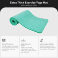thumbnail image 2 of BalanceFrom Yoga Mat, 1-Inch Extra Thick Exercise Pilates Workout Mat, Aqua Blue, 2 of 6
