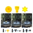 thumbnail image 2 of Solar Fountain Waterfall Pump Outdoor Rotatable Waterfall Pump Kit with 4 Nozzles Landscape Decoration Decorative Pond for Bird Bath Pool Fish Tank 2.5W, 2 of 9
