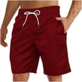 thumbnail image 2 of Soki Men's Casual Beach Shorts Clearance Drawstring Shorts With Pocket, 2 of 4